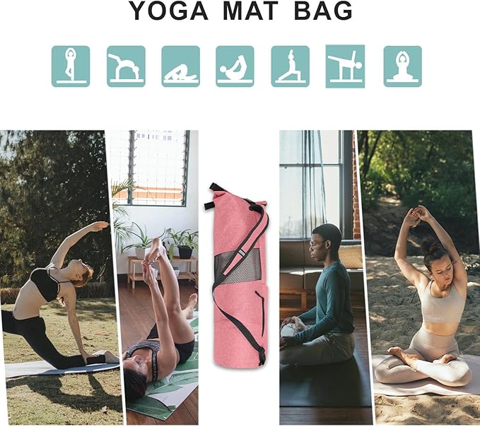 Explore Land Oxford Yoga Mat Storage Bag with Breathable Mesh Window and Large Pockets