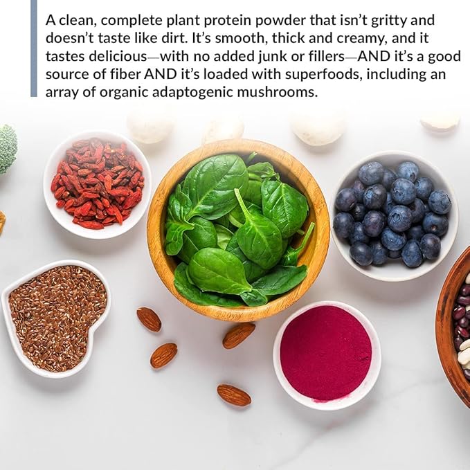 BioTrust Low Carb Plant, Delicious, Creamy, 20 Grams of Clean, Complete, Plant-Based Protein, 5 Grams Fiber, 15 Superfoods, Vegan, Dairy-Free -14 Servings (Vanilla Caramel)