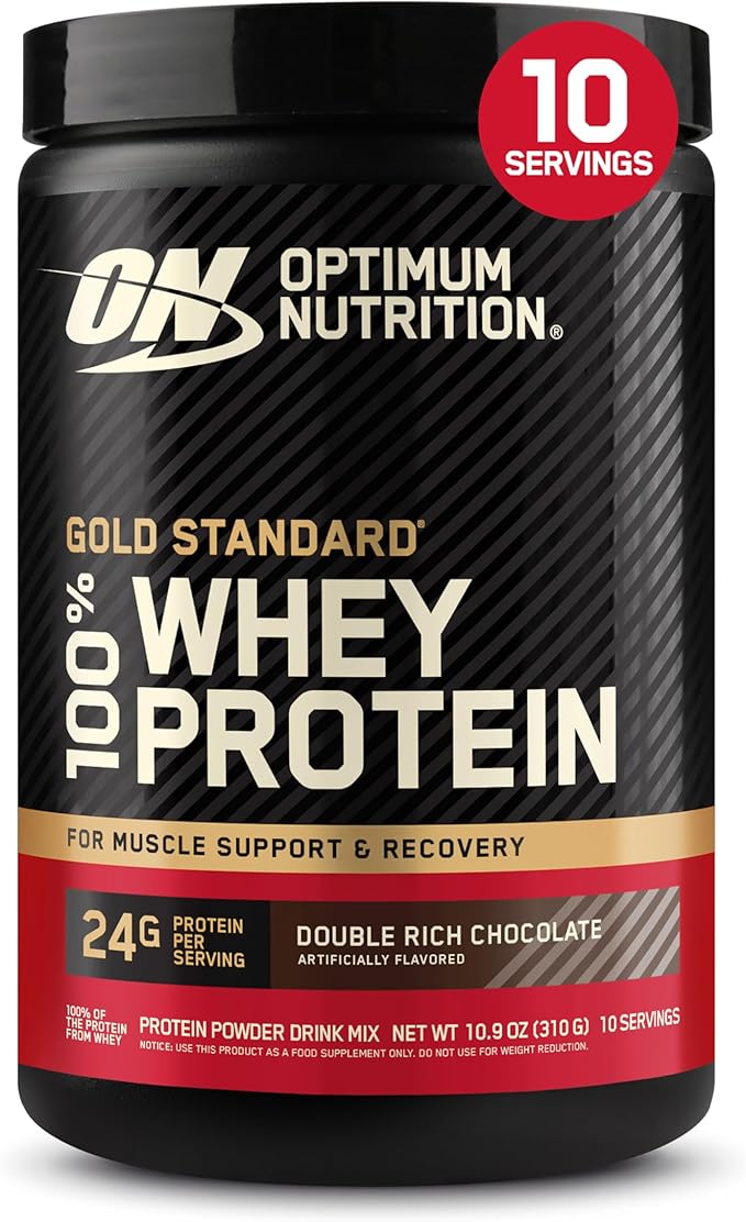Optimum Nutrition Gold Standard 100% Whey Protein Powder, Double Rich Chocolate, 0.68 Pound (Pack of 1)