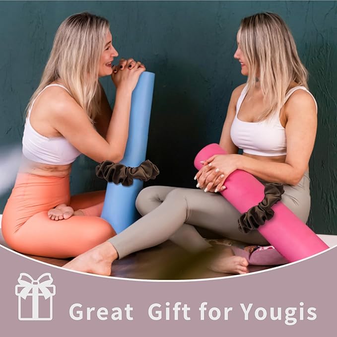 Yoga Mat Scrunchie – Stylish Yoga Mat Strap – Stretch-Fit for All Standard Mats – Lightweight, Travel-Friendly(Mat Excl.)