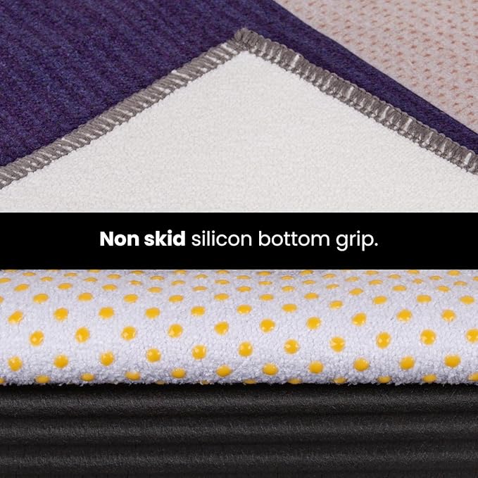 Yoga Grip Yoga Towel - Non Slip Hot Yoga Mat Towel With Corner Pockets, No-Skid Grip, and Built-in Alignment Lines | Soft, Moisture Wicking, and Sweat Absorbent | No Bunching, Stays in Place 72" x 25"