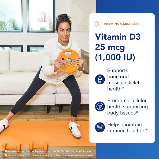 Pure Encapsulations Vitamin D3 25 mcg (1,000 IU) - Supplement to Support Bone, Joint, Breast, Heart, Colon & Immune Health - with Premium Vitamin D - 60 Capsules