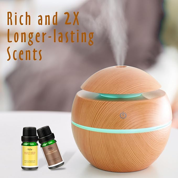 Autumn Essential Oils, MitFlor Fall Fragrance Oils for Candle Soap Making, 10ml x 6 Essential Oils for Diffusers for Home, Aromatherapy Gift Set for Halloween, Pumpkin Pie, Maple Syrup & Autumn Walk