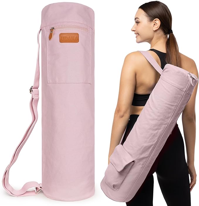 UDANA Yoga Mat Bag, Large – Fits Thick Mats, 3 Storage Pockets, Adjustable Strap