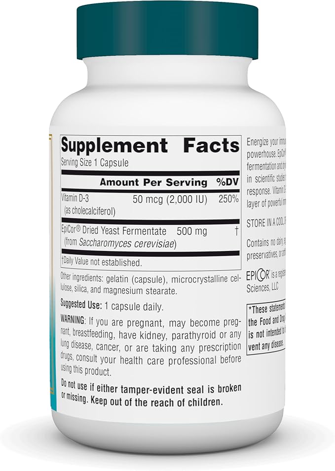Source Naturals Wellness EpiCor with Vitamin D-3 for Heightened Immune Defense* - 60 Capsules