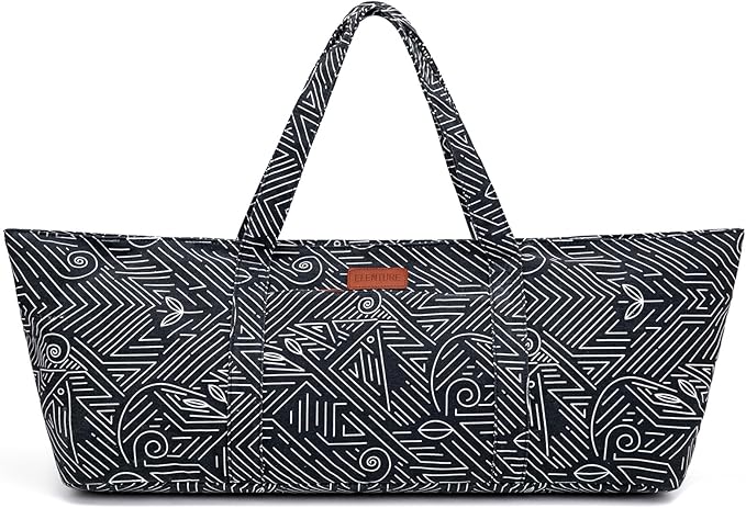 Large Yoga Mat Bag for Women Men, Travel Gym Bag for Pilates Office Beach Workout, Yoga Mat Tote Carrier with Mat Strap for 1/4" 1/2" Thick Exercise Yoga Mat