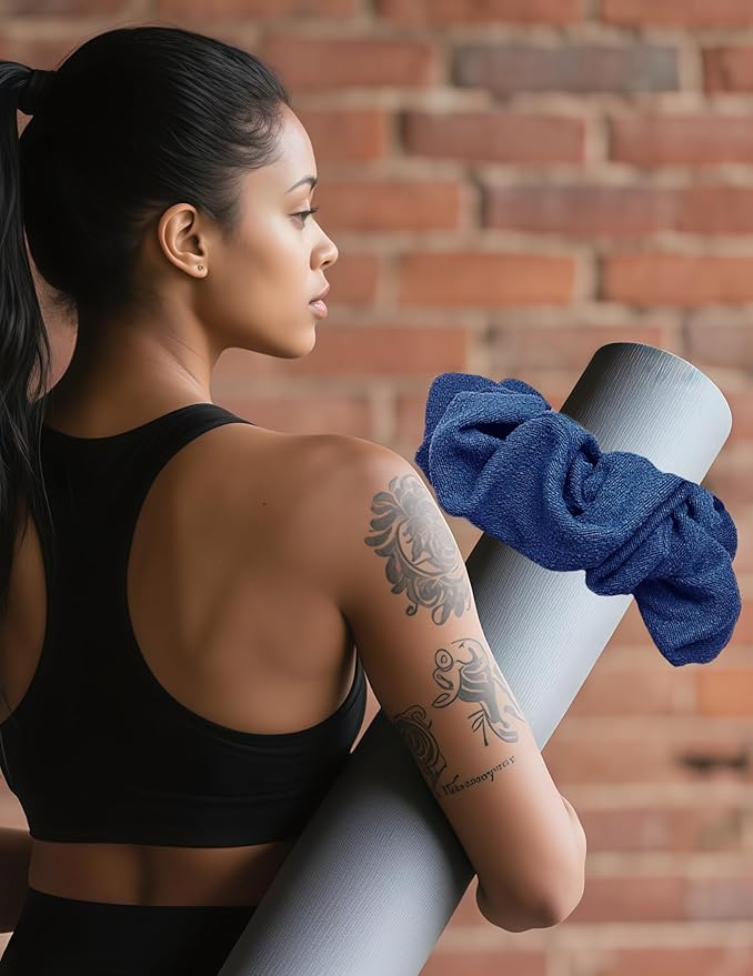 Yoga Mat Scrunchie - Holds Your Yoga Mat in Style - Durable & Elasticity Fabric - Fits All Standard Yoga Mats (mat not included)