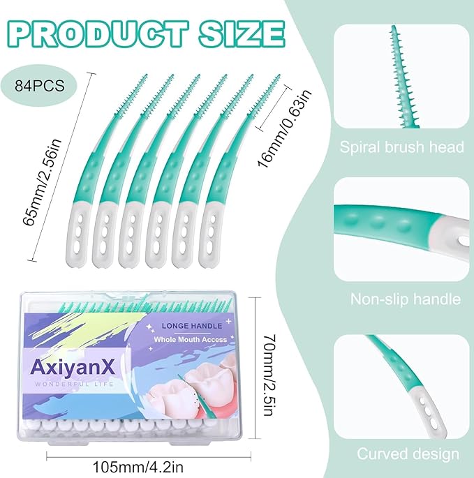 168PCS Dental Picks for Teeth Cleaning,Disposable Interdental Brushes Between Teeth,Dental Brush Picks for Teeth Health and Cleaning,Dental Floss Picks,Braces Flossers