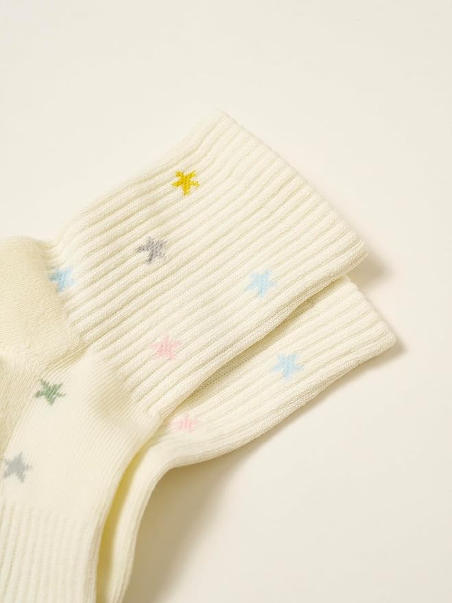 Shapes Studio Crew Half Calf Grip Socks, Cutest Fruits Pilates Socks, Ruffle socks, Non-Slip, Barre Yoga Fitness