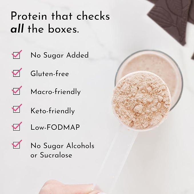 JUST INGREDIENTS Mint Chocolate Protein Powder – 30 Serving Bag – Grass-Fed Whey & Plant Protein Blend with Real Cocoa & Peppermint –Sweetened, Non-GMO, Gluten-Free, No Artificial Flavors