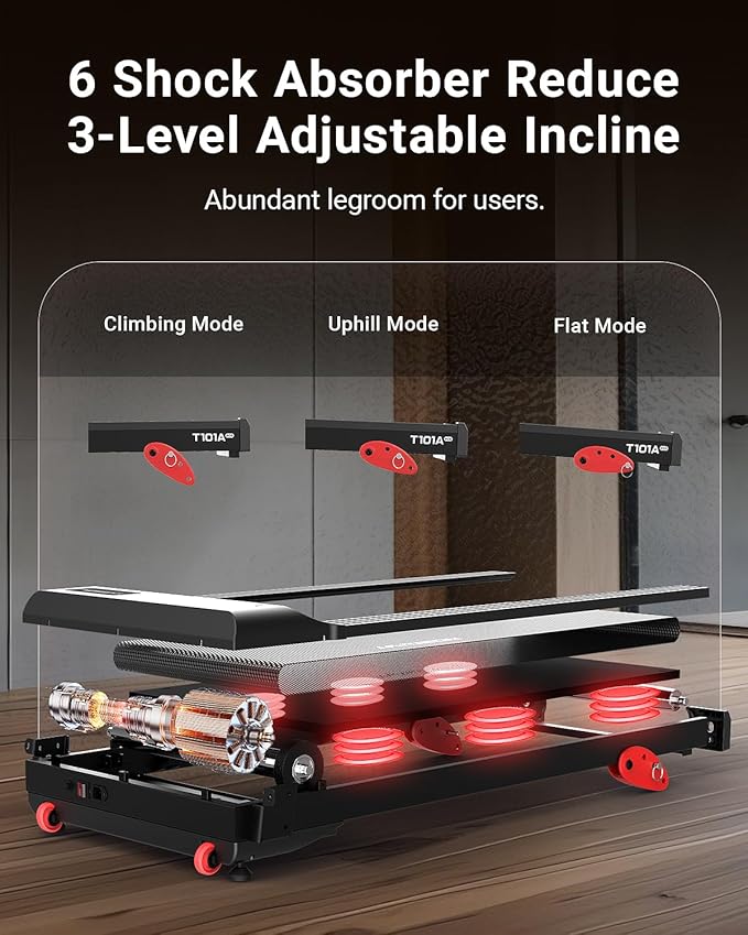 HARISON Treadmill for Home with Incline, Treadmill for Seniors with 3.0HP, Running Machine with 300 lbs Weight Capacity, 17.72" Wide Tread Belt, HARISON APP and Bluetooth Speaker
