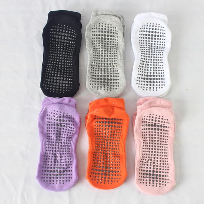 brookhaus Women Low Cut No Show Running Socks 6 Pairs - Cushioned Arch Support, Moisture Wicking Athletic Ankle Socks