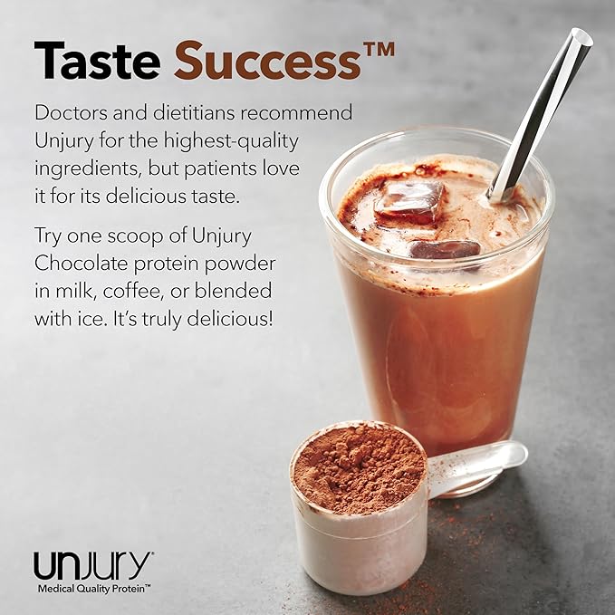 Unjury Whey Protein Powder | Chocolate Protein Powder | 21g 100% Whey Isolate Protein Powder | Low Carb and Lactose Free | Gluten Free Whey Protein Isolate | Certified Kosher | 15 Servings