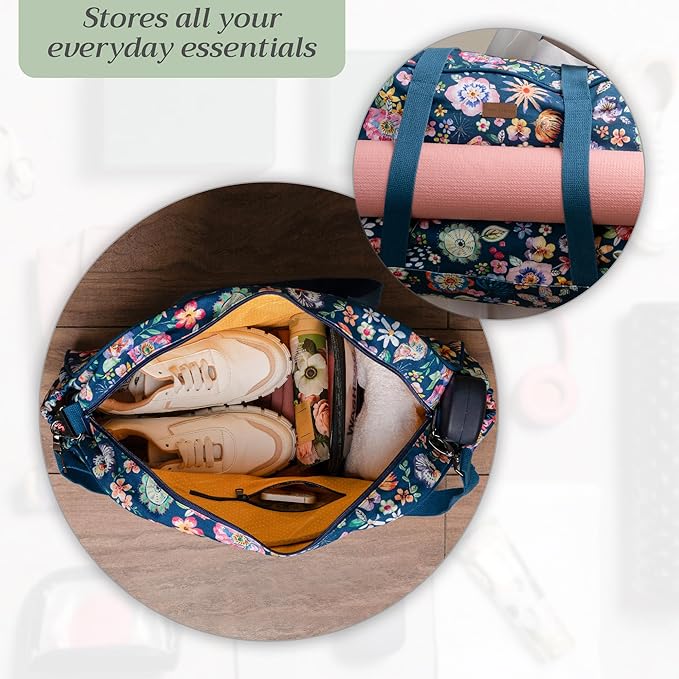 Maison d' Hermine Yoga Mat bag, Cylindrical bag for Woman&Men, yoga mat Bag &Adjustable shoulder straps Yoga Mat Carrier Bag with Drawstring Water Bottle Pocket and zipper pocket
