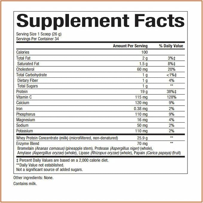 Whey Factors by Natural Factors, Grass Fed Whey Protein Concentrate, Aids Muscle Development and Immune Health, Unflavored, 2 lb