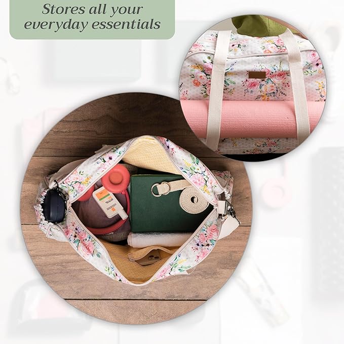 Maison d' Hermine Yoga Mat bag, Cylindrical bag for Woman&Men, yoga mat Bag &Adjustable shoulder straps Yoga Mat Carrier Bag with Drawstring Water Bottle Pocket and zipper pocket