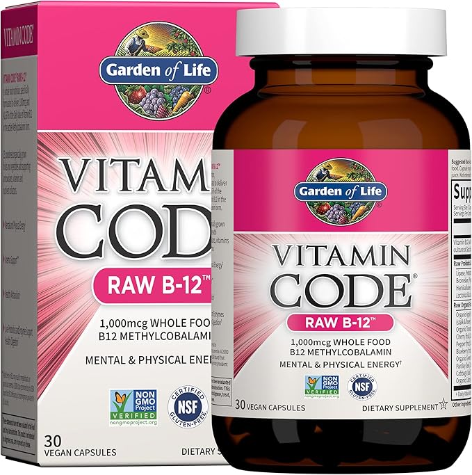 Garden of Life Vitamin D, Vitamin Code Raw B12, Zinc & Vitamin C - Whole Food Supplements for Immune Support