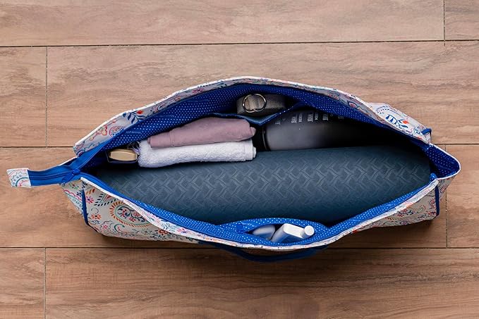 Maison d' Hermine Yoga Mat bag, Cylindrical bag for Woman&Men, yoga mat Bag &Adjustable shoulder straps Yoga Mat Carrier Bag with Drawstring Water Bottle Pocket and zipper pocket