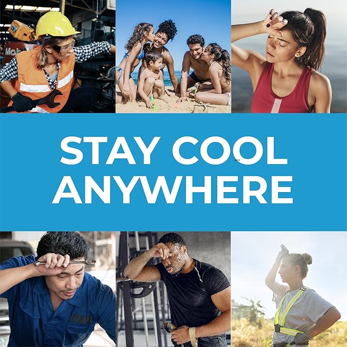 SHAKEitCOOL Original Cooling Towel – Be Cool in Style - Heat Relief, Soft, Lightweight, Sun Protection, Easy Clean - Perfect for Biking, Running, Yoga, Gym, Gardening - Beer