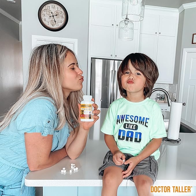Doctor Taller Kids - Kids Multivitamins, Toddler Vitamins - Support Healthy, Immunity and Bone Strength for Ages 2 to 9 - Grape Flavor - 60 Vegan Chewable Tablets | Pack 2