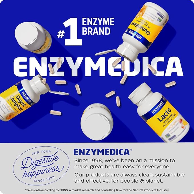 Enzymedica Digest Spectrum, Advanced Digestive Enzymes for Women and Men, Supports Digestion and Multiple Food Intolerances, Fast-Acting Formula for Gas and Bloating Relief, 240 Capsules