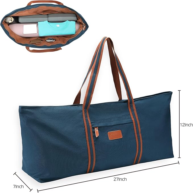 with Multi-Functional Storage Pockets Full-Zip Extra Large Yoga Mat Tote Bag Sports Gym Pilates Bag