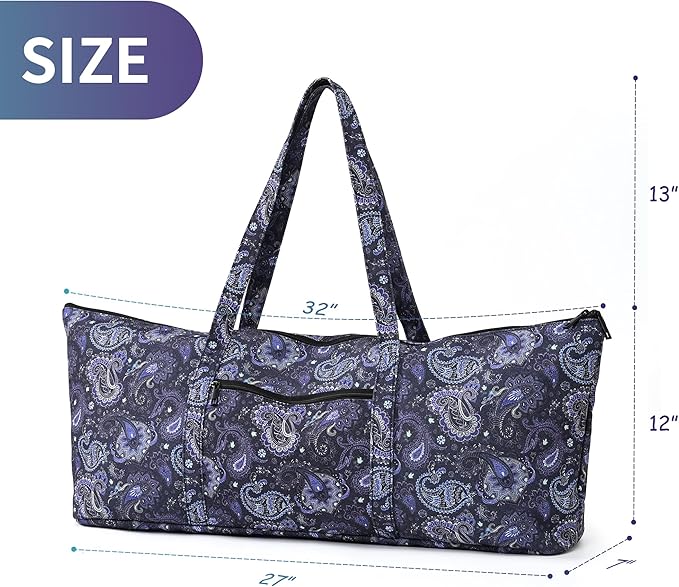 Boulder Bee | Yoga Mat Bag | Large Yoga Mat Carrier with Wet Pocket | Yoga Gifts | Gym Tote Bag for Women