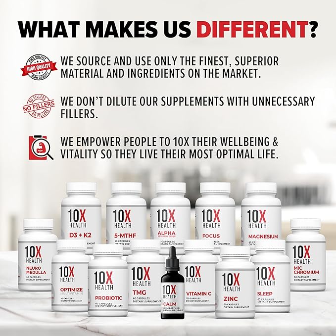 10X Health - Energy Wave Crusher - Energy Drink with 200mg Caffeine, BCAAs, B Vitamins, Accelerated Absorption - Tropical Punch Pre-Workout Drink - 15 Drink Mix Packets (Wave Crusher - Energy)
