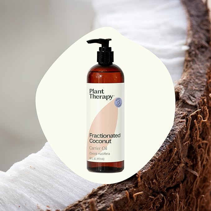 Plant Therapy Fractionated Coconut Oil for Skin, Hair, Body, Face, Diluted Essential Oils, 100% Pure, Natural Moisturizer, Massage & Aromatherapy for Men and Women Liquid Carrier Oil 16 oz