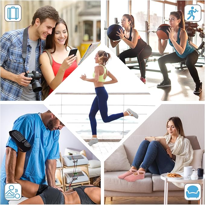 BKP Yoga Socks For Women,Non slip Grip Pilates Socks Suitable For Ballet,Plasticity,Dance,Home,Training