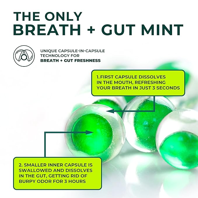 NUDE MINTS | Double Action Liquid Capsules | Mouth Watering Mint - Lasts 3x Longer - 3x Stronger - Extreme Bad Breath Solution For Adults - Sugar Free, 0 Calorie - Melon - 10 Pack - 300 Capsules