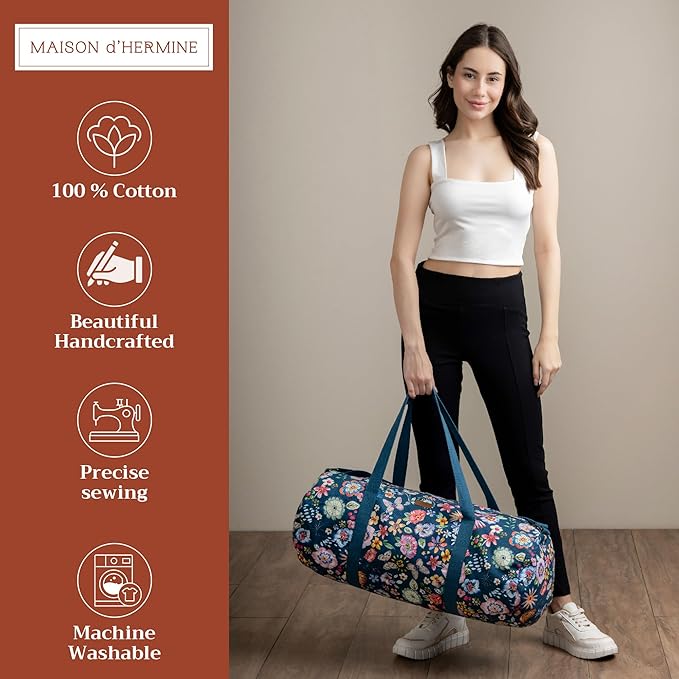 Maison d' Hermine Yoga Mat bag, Cylindrical bag for Woman&Men, yoga mat Bag &Adjustable shoulder straps Yoga Mat Carrier Bag with Drawstring Water Bottle Pocket and zipper pocket
