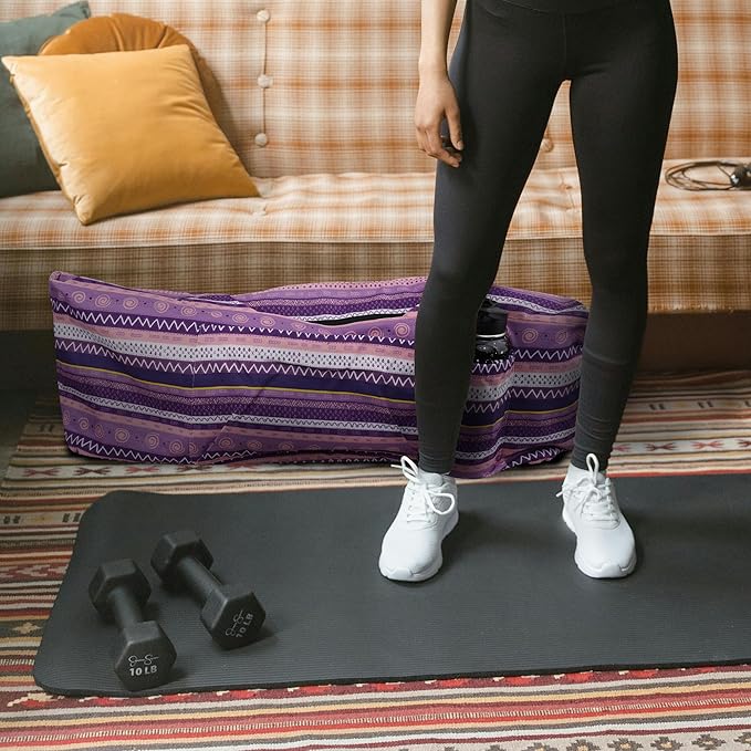 Large Yoga Mat Bag Yoga Bags and Carriers Fits All You Stuff Yoga Tote Bag with Yoga Mat Strap, Elastic Pockets and Zipper Pockets
