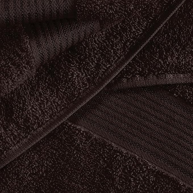 Belizzi Home Cotton 2 Pack Oversized Bath Sheet 35x70, Large Bath Sheet, Ultra Soft, Absorbent, Compact, Eco-Friendly, Recyclable, Quick Drying and Lightweight Towel - Chocolate Brown