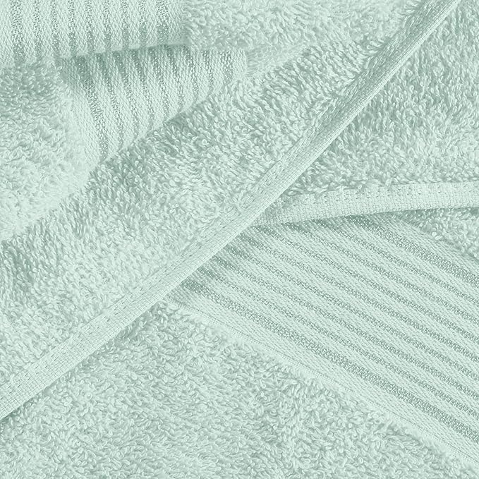 Belizzi Home Cotton 2 Pack Oversized Bath Sheet 35x70, Large Bath Sheet, Ultra Soft, Absorbent, Compact, Eco-Friendly, Recyclable, Quick Drying and Lightweight Towel - SEA Green