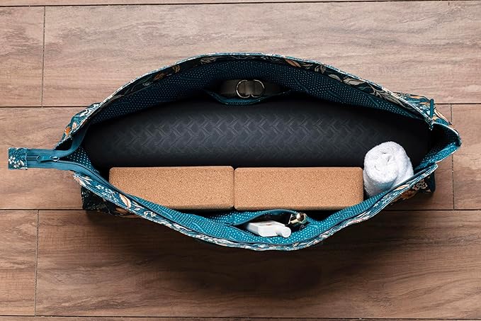 Maison d' Hermine Yoga Mat bag, Cylindrical bag for Woman&Men, yoga mat Bag &Adjustable shoulder straps Yoga Mat Carrier Bag with Drawstring Water Bottle Pocket and zipper pocket