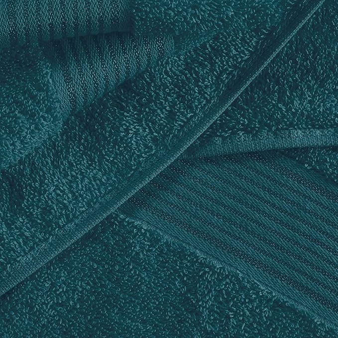 Belizzi Home Cotton 2 Pack Oversized Bath Sheet 35x70, Large Bath Sheet, Ultra Soft, Absorbent, Compact, Eco-Friendly, Recyclable, Quick Drying and Lightweight Towel - Teal
