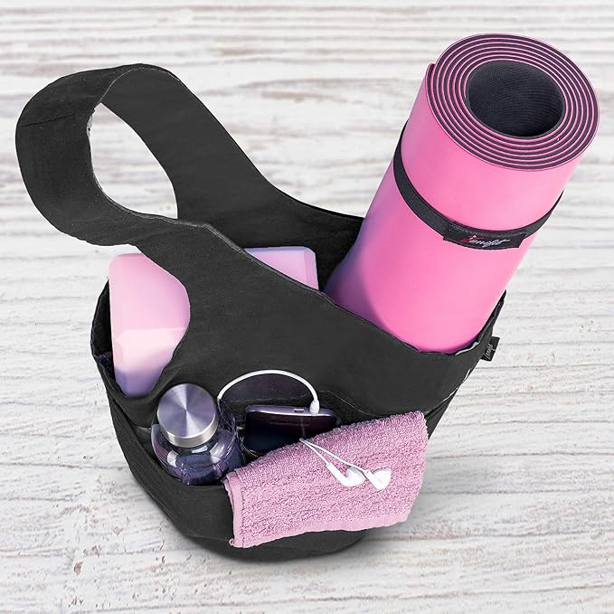 Yoga Mat Bag – Versatile Yoga Bag with Mat Straps & Storage Pockets, Holds Yoga & Pilates Mats, Lightweight & Durable