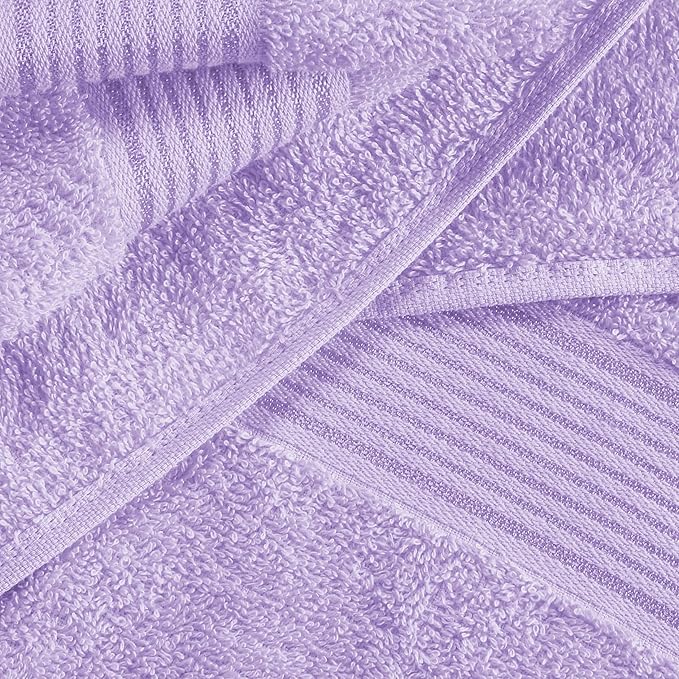Belizzi Home Cotton 2 Pack Oversized Bath Sheet 35x70, Large Bath Sheet, Ultra Soft, Absorbent, Compact, Eco-Friendly, Recyclable, Quick Drying and Lightweight Towel - Purple