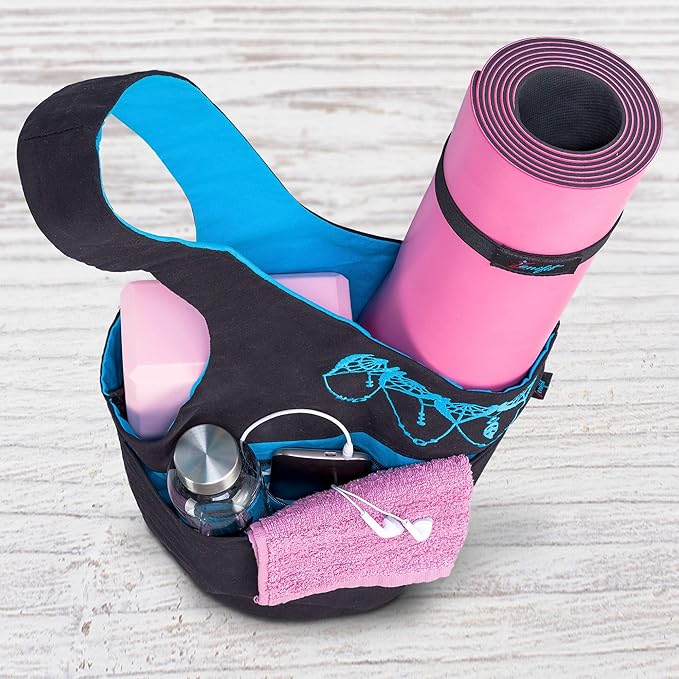 Yoga Mat Bag – Versatile Yoga Bag with Mat Straps & Storage Pockets, Holds Yoga & Pilates Mats, Lightweight & Durable