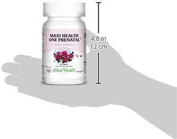 Maxi Health Prenatal Vitamins for Women – One Daily Prenatal with Methylated Folate, Gentle Iron & DHA Support – Doctor Formulated, Kosher Multivitamin for Pregnancy – 60 Capsules (60 Day Supply)