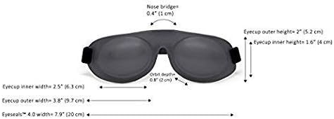 Eyeseals 4.0 Sleep Mask – Charcoal – Moisturizing Eye Masks for Sleep Keep Dry Air Out – Latex-Free Eye Mask Great for CPAP Users