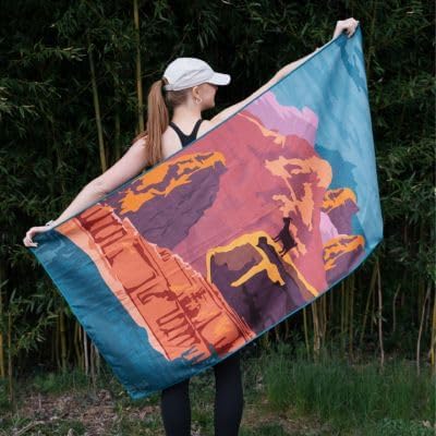 Sprints Athletic Running Towel, Full-Sized, Car Seat Cover - Performance Microfiber (Grand Canyon)