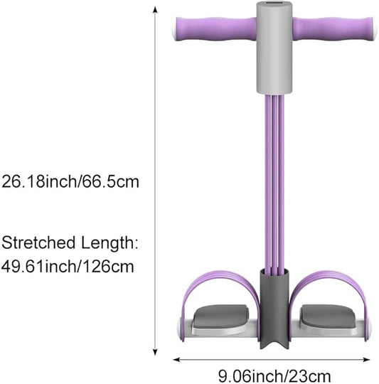 Multifunctional Pedal Puller,6-Tube Foot Pedals Resistance Band Pedal Pusher Resistance Rope Workout Tool for Abdomen, Waist, Arm and Leg