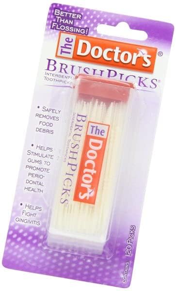 The Doctor's BrushPicks Interdental Toothpicks, 120 Count. (Pack of 24)
