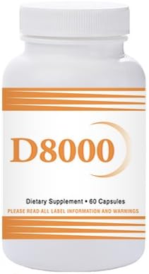 Natural Living High Potency Vitamin D3 8000 IU 60 Capsules 5 Bottles