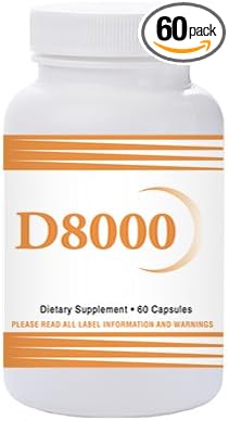 Natural Living High Potency Vitamin D3 8000 IU 60 Capsules 1 Bottle