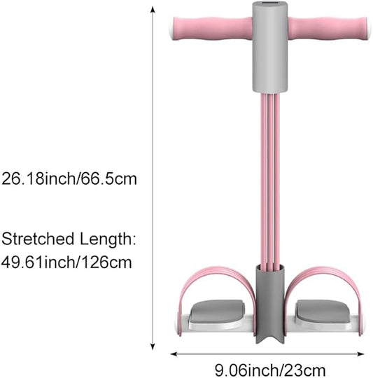 Multifunctional Pedal Puller,6-Tube Foot Pedals Resistance Band Pedal Pusher Resistance Rope Workout Tool for Abdomen, Waist, Arm and Leg