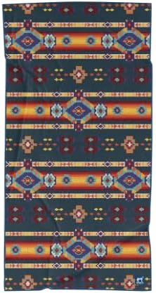 Sprints Athletic Running Towel, Full-Sized, Car Seat Cover - Performance Microfiber (Aztec Artisans & Chocolate Currency)