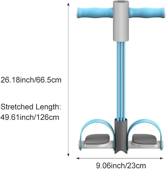 Multifunctional Pedal Puller,6-Tube Foot Pedals Resistance Band Pedal Pusher Resistance Rope Workout Tool for Abdomen, Waist, Arm and Leg